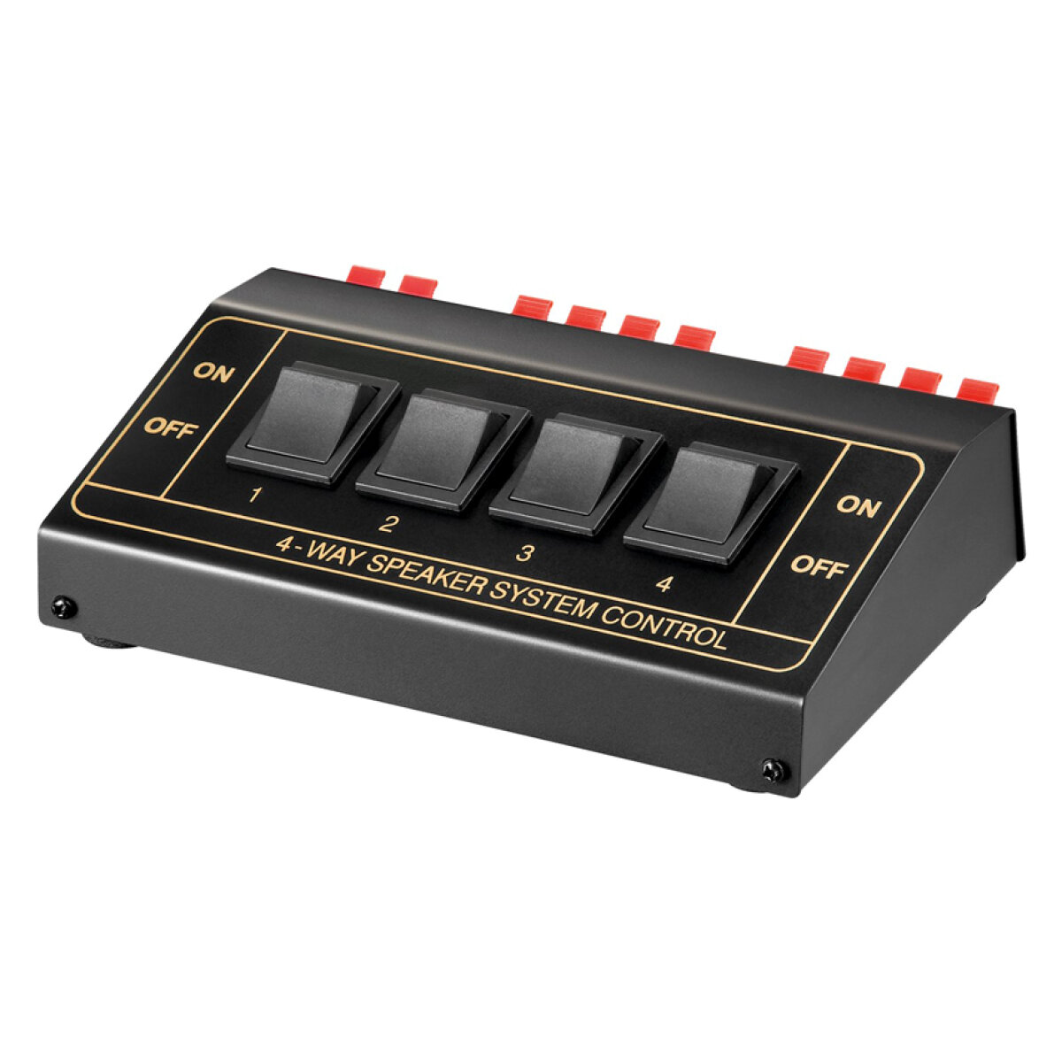 11934 GOOBAY switch 4 σετ ηχείων 11934, έως 200W, μαύρο - Image 1