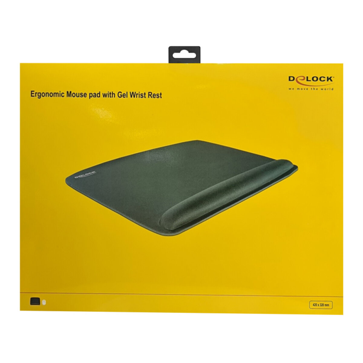 12601-3 DELOCK mousepad για laptop με στήριγμα καρπού 12601, 320x420mm, μαύρο - Image 4