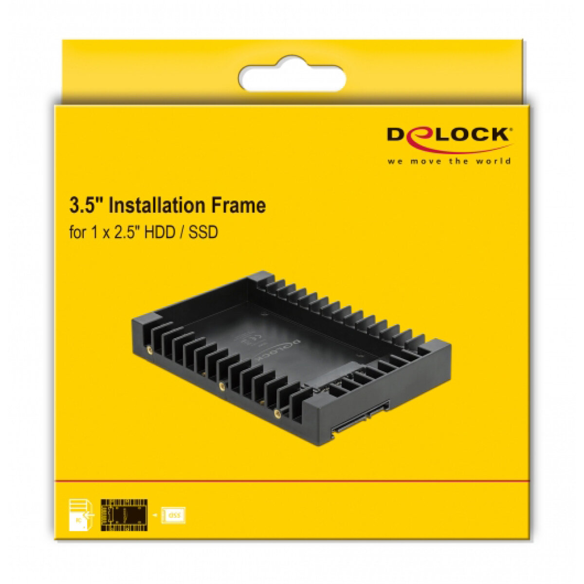 18364-4 DELOCK tray 3.5" για 2.5" HDD/SSD 18364, 6Gbps, μαύρο - Image 5