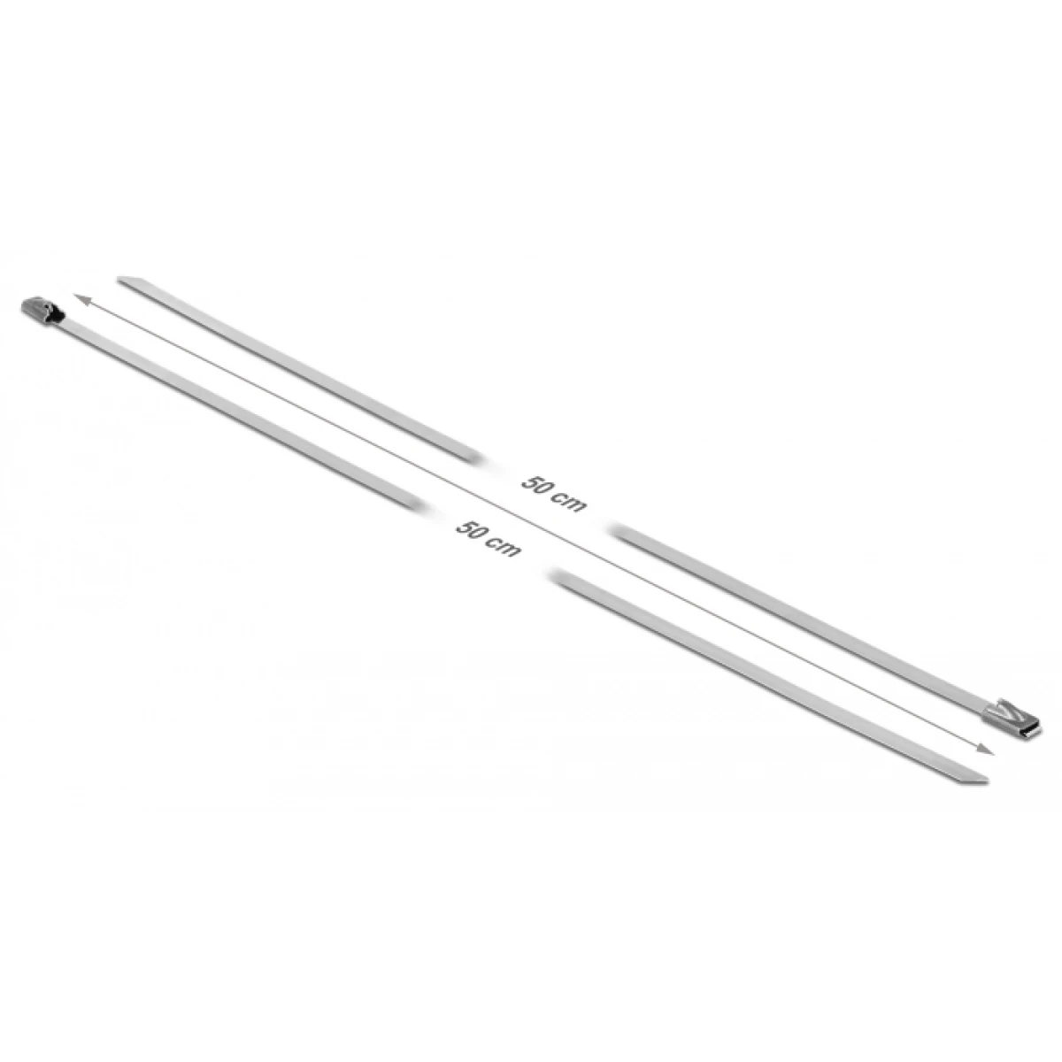 DELOCK μεταλλικός σφιγκτήρας καλωδίων 18770, 500x4.6mm, 10τμχ - Image 1