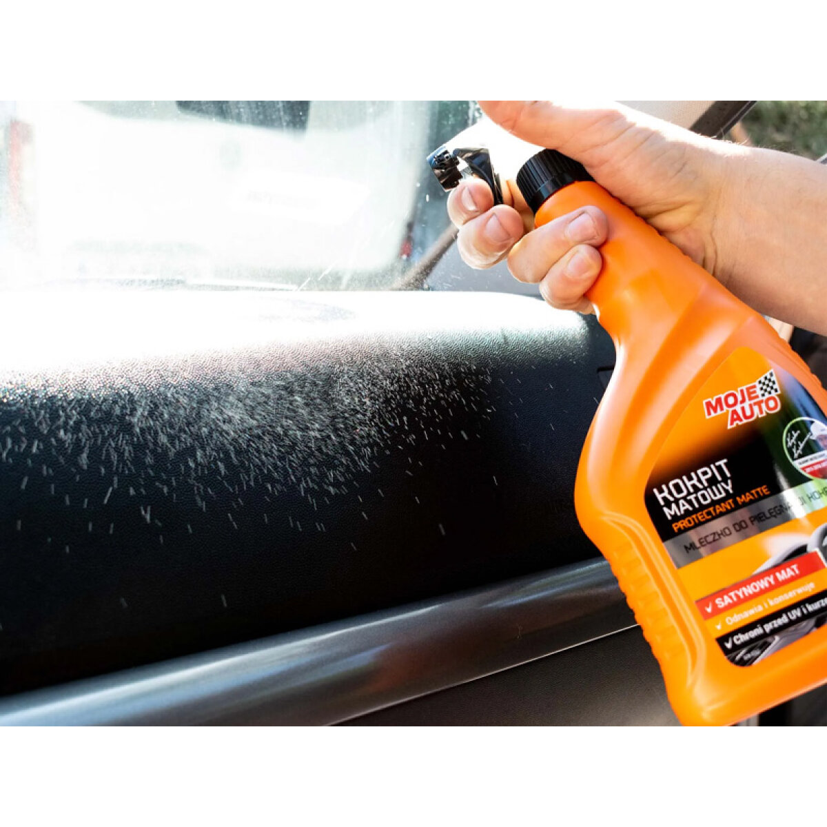 MOJE AUTO σπρέι καθαρισμού/προστασίας πλαστικών 19-002, matte, 750ml - Image 2