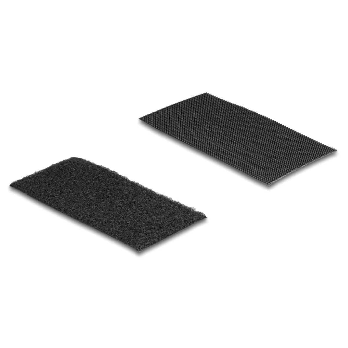 DELOCK αυτοκόλλητα τύπου Velcro 19105, 5x10cm, μαύρο, 10 ζεύγη - Image 1