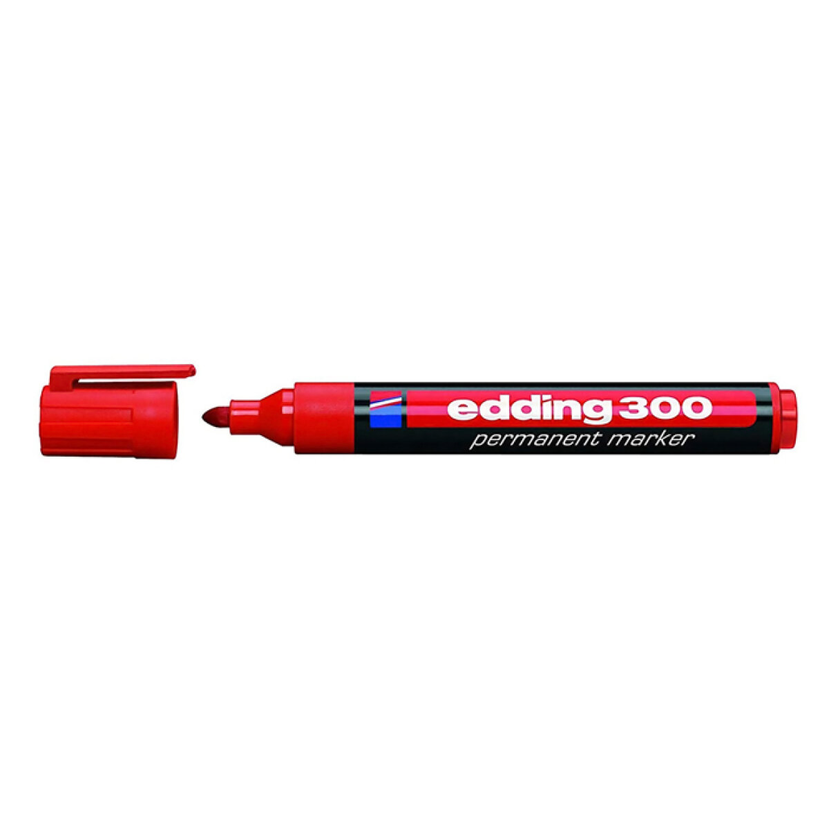 4-300002 EDDING ανεξίτηλος μαρκαδόρος 300, 1.5-3mm, επαναγεμιζόμενος, κόκκινος - Image 1