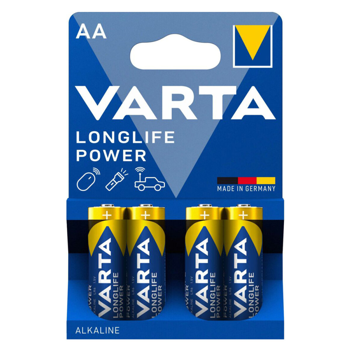 VARTA αλκαλικές μπαταρίες Longlife Power, AA/LR6, 1.5V, 4τμχ - Image 1
