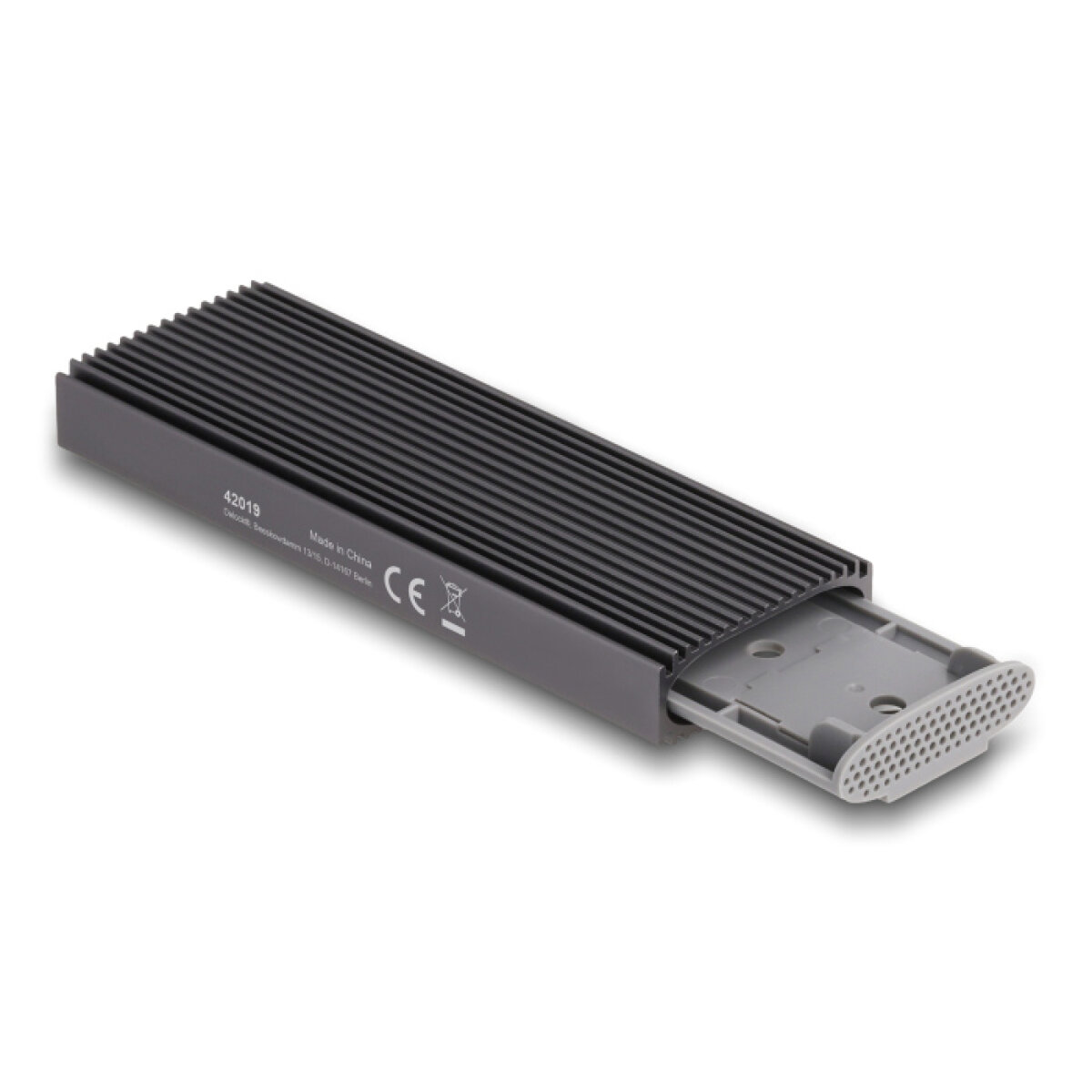 42019-2 DELOCK θήκη για M.2 NVMe PCIe/SATA SSD 42019, tool free, 10Gbps, μαύρη - Image 3