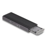 DELOCK θήκη για M.2 NVMe PCIe/SATA SSD 42019, tool free, 10Gbps, μαύρη - Image 3