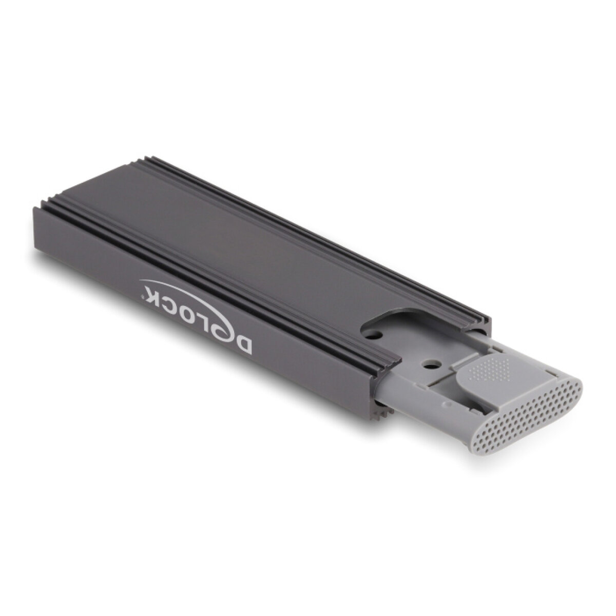 42019-3 DELOCK θήκη για M.2 NVMe PCIe/SATA SSD 42019, tool free, 10Gbps, μαύρη - Image 4
