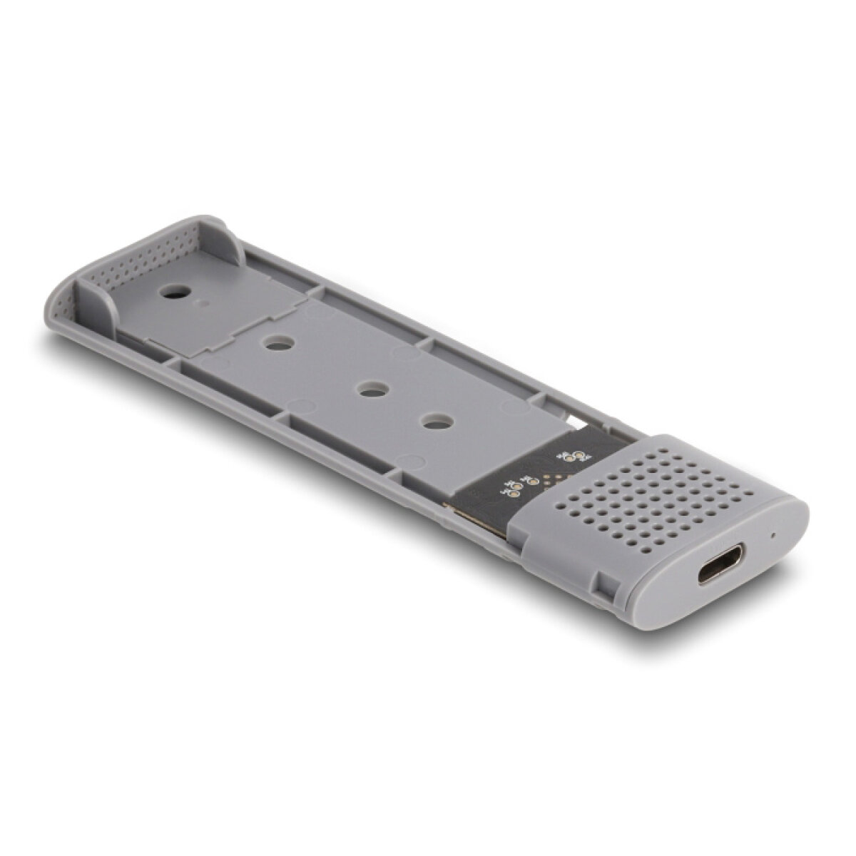 42019-4 DELOCK θήκη για M.2 NVMe PCIe/SATA SSD 42019, tool free, 10Gbps, μαύρη - Image 5