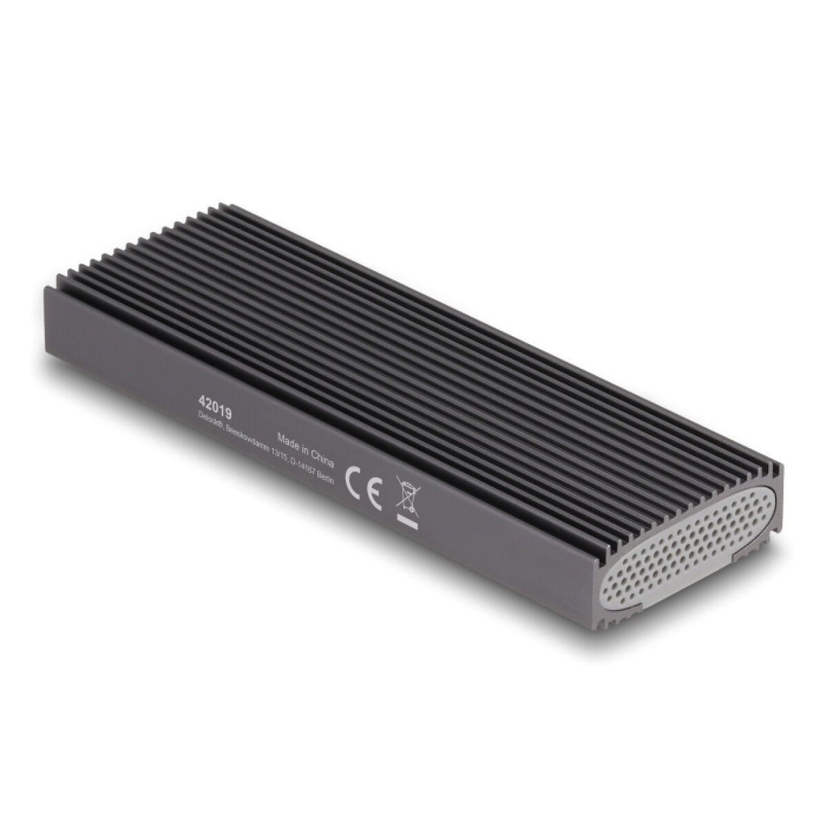 42019-6 DELOCK θήκη για M.2 NVMe PCIe/SATA SSD 42019, tool free, 10Gbps, μαύρη - Image 7