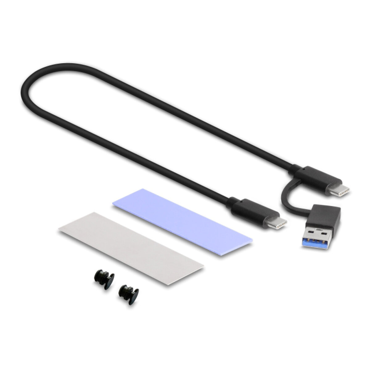 42019-7 DELOCK θήκη για M.2 NVMe PCIe/SATA SSD 42019, tool free, 10Gbps, μαύρη - Image 8