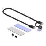 DELOCK θήκη για M.2 NVMe PCIe/SATA SSD 42019, tool free, 10Gbps, μαύρη - Image 8