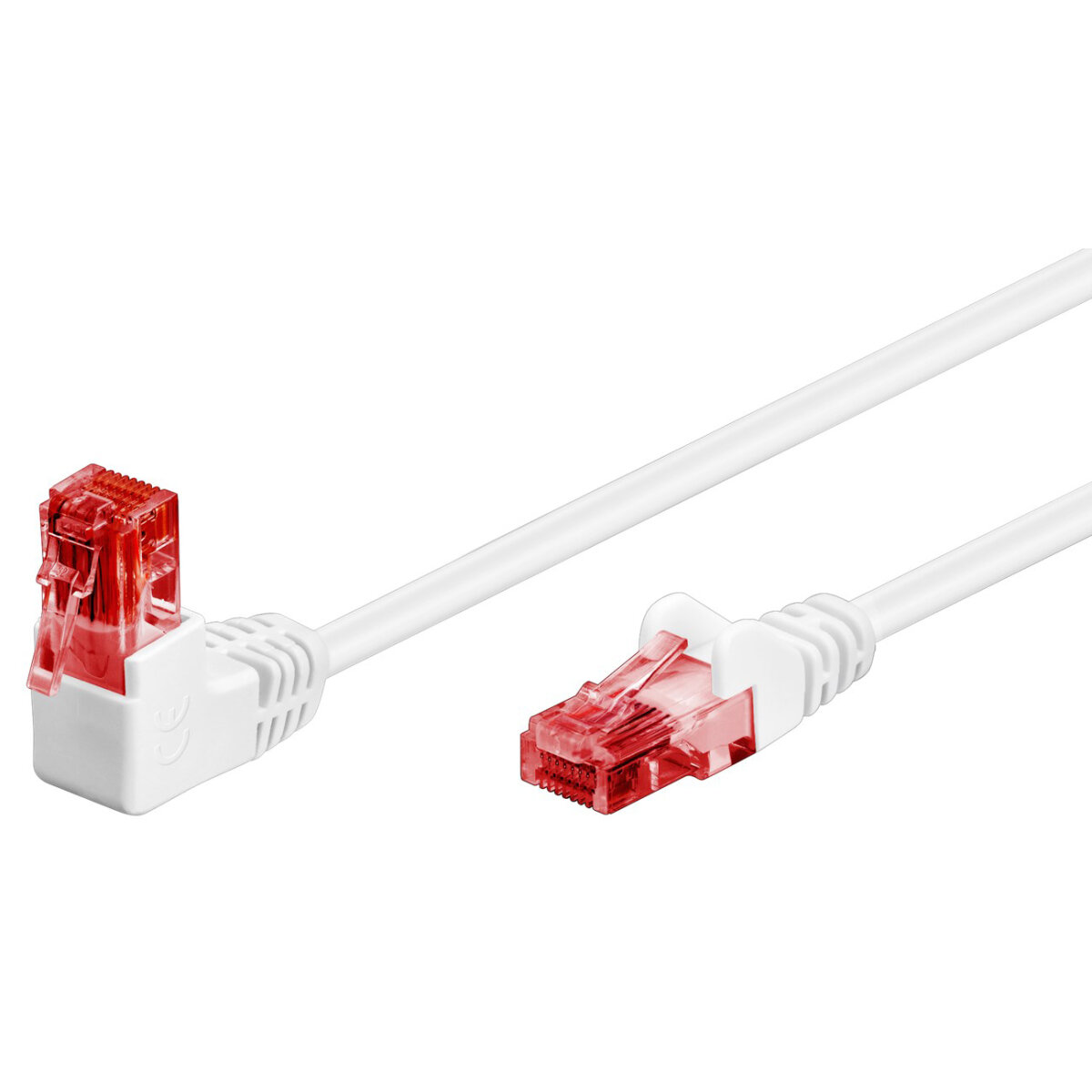51522 GOOBAY καλώδιο δικτύου 51522, CAT 6 U/UTP, γωνιακό, CCA, 1m, λευκό - Image 1