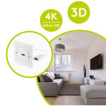 GOOBAY πρίζα τοίχου HDMI 51722, gold-plated, 4K, λευκή - Image 2