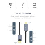 CABLETIME καλώδιο DisplayPort σε HDMI CT-P02G4K, 4K, 1.8m, μαύρο - Image 4