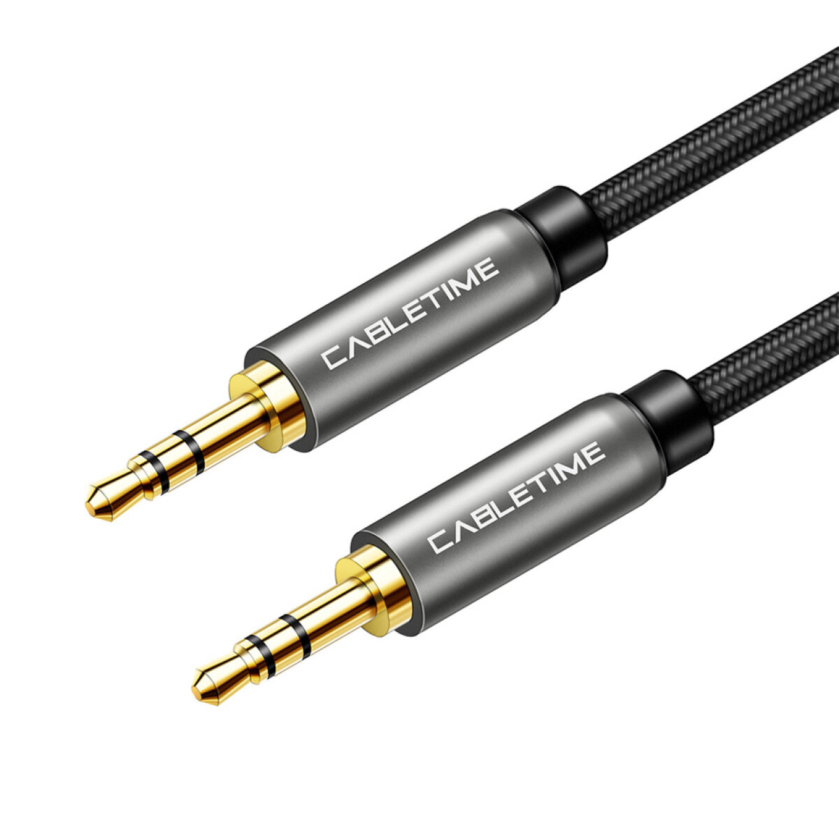 5210131039274 CABLETIME καλώδιο ήχου 3.5mm CT-P11GN, AUX, 3m, μαύρο - Image 1