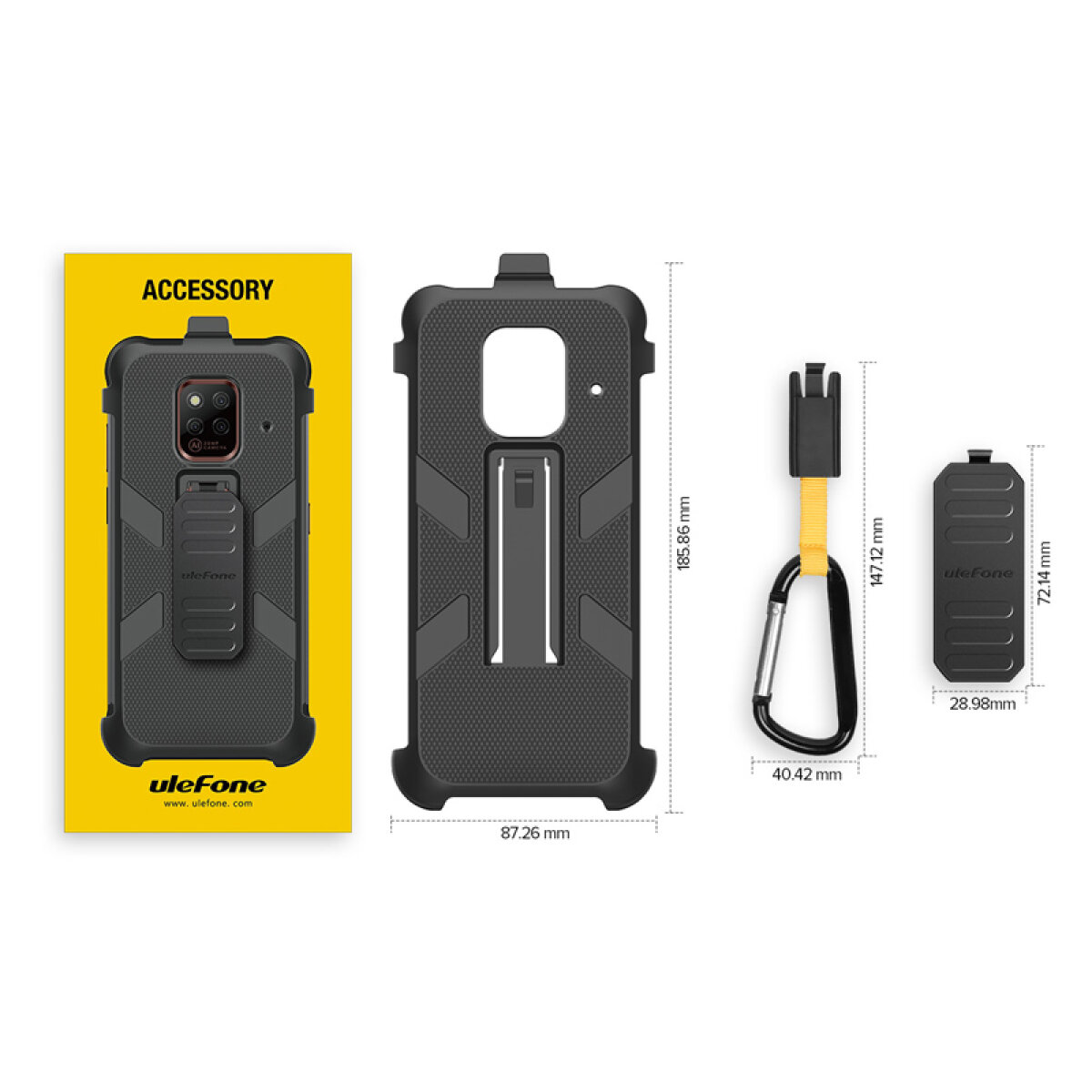 ULEFONE θήκη προστασίας για Power Armor 14, μαύρη - Image 4