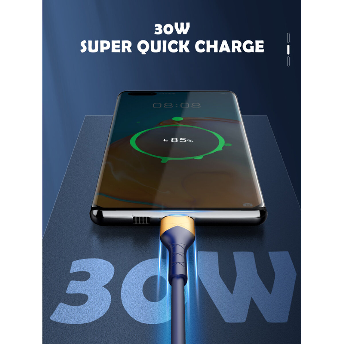 5210131073551-1 LDNIO καλώδιο Lightning σε USB LS802, 30W, 2m, λευκό - Image 2