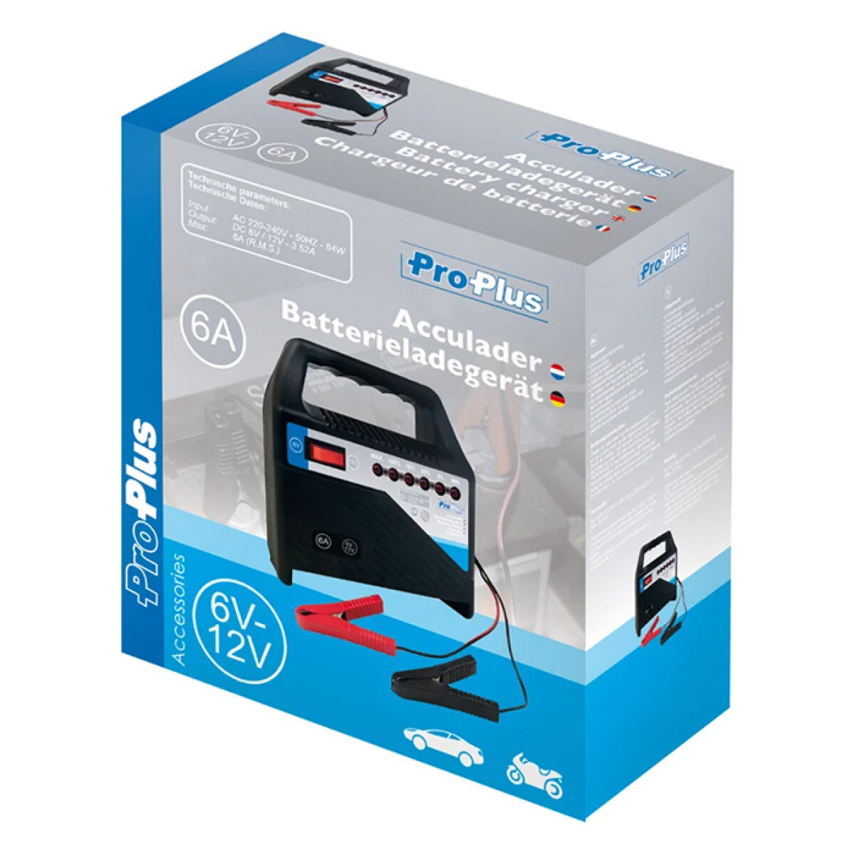 PROPLUS φορτιστής μπαταρίας αυτοκινήτου 550097, 6V/12V, 6A - Image 5