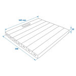 PROPLUS αφρώδες μαξιλάρι γονατίσματος 580012, 30x34.5x2.5cm, μπλε - Image 4