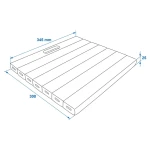 PROPLUS αφρώδες μαξιλάρι γονατίσματος 580012, 30x34.5x2.5cm, μπλε - Image 4