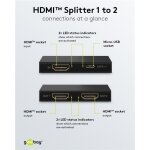 GOOBAY HDMI splitter 58480, 2 σε 1, 4K/30Hz, μαύρο - Image 5