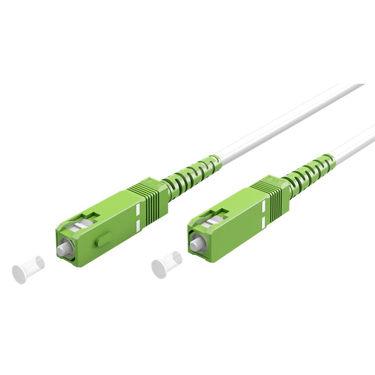 59598 GOOBAY καλώδιο οπτικής ίνας SC-APC 59598, Singlemode OS2, 10m, λευκό - Image 1