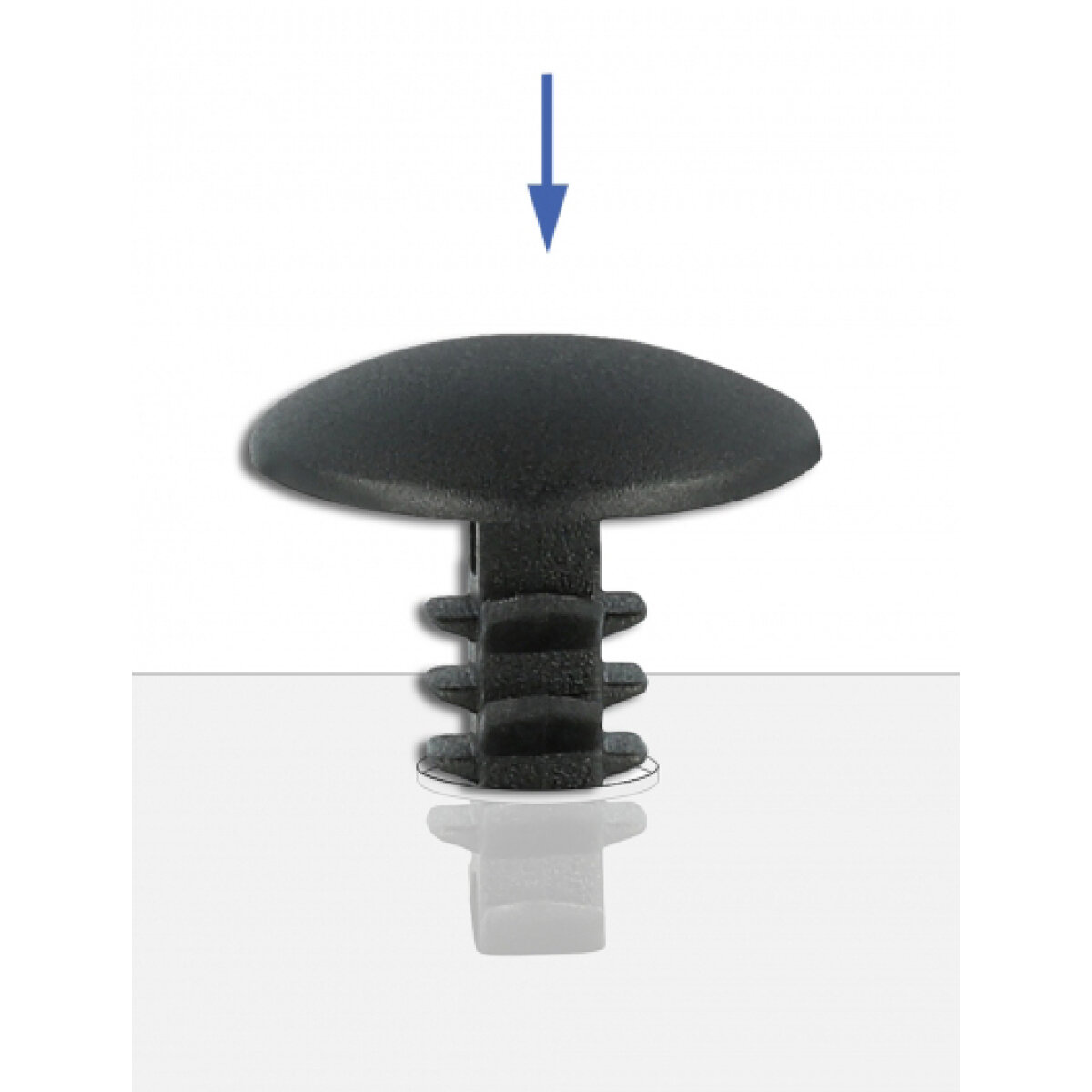 DELOCK Πλαστική τάπα 60188 για κάλυψη οπών, 8.7x9.6mm, μαύρη, 10τμχ - Image 2