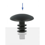 DELOCK Πλαστική τάπα 60188 για κάλυψη οπών, 8.7x9.6mm, μαύρη, 10τμχ - Image 2