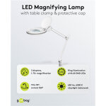 GOOBAY μεγεθυντικός φακός 60361 με σφιγκτήρα, LED, 3 διόπτρες, λευκός - Image 4