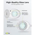 GOOBAY μεγεθυντικός φακός 60361 με σφιγκτήρα, LED, 3 διόπτρες, λευκός - Image 5