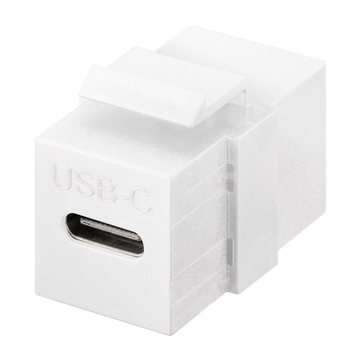 GOOBAY keystone module USB-C 3.2 Gen 2 61262, θηλυκό σε θηλυκό, λευκό - Image 1