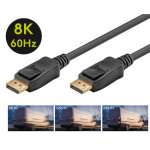 GOOBAY καλώδιο DisplayPort 61699, 8K/60Hz, 32.4 Gbps, 5m, μαύρο - Image 2