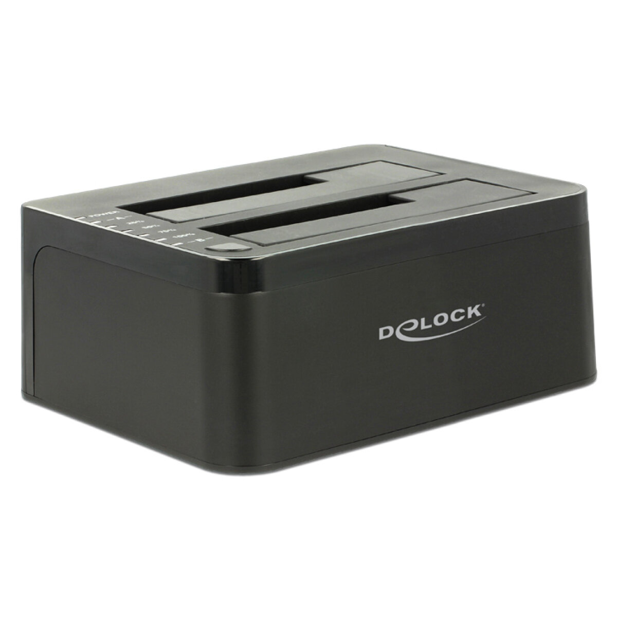 62661 DELOCK docking station για 2.5" ή 3.5" SATA HDD/SSD 62661, 2 θέσεων, 6Gbps, clone function, μαύρο - Image 1