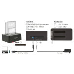 DELOCK docking station για 2.5" ή 3.5" SATA HDD/SSD 62661, 2 θέσεων, 6Gbps, clone function, μαύρο - Image 4