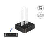 DELOCK docking station για M.2 SATA SSD 64178, 2 θέσεων, 6Gbps, clone function, μαύρο - Image 2