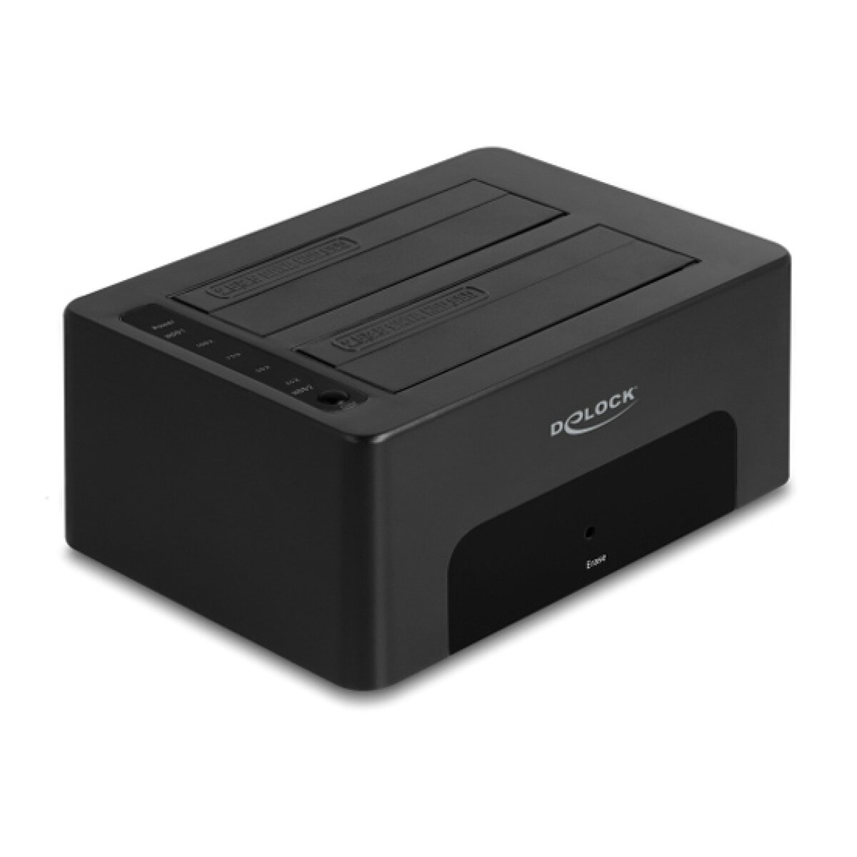 DELOCK docking station για 2.5" ή 3.5" SATA HDD/SSD 64187, 2 θέσεων, 5Gbps, clone/erase function, μαύρο - Image 1