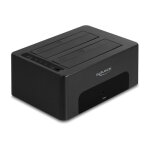 DELOCK docking station για 2.5" ή 3.5" SATA HDD/SSD 64187, 2 θέσεων, 5Gbps, clone/erase function, μαύρο