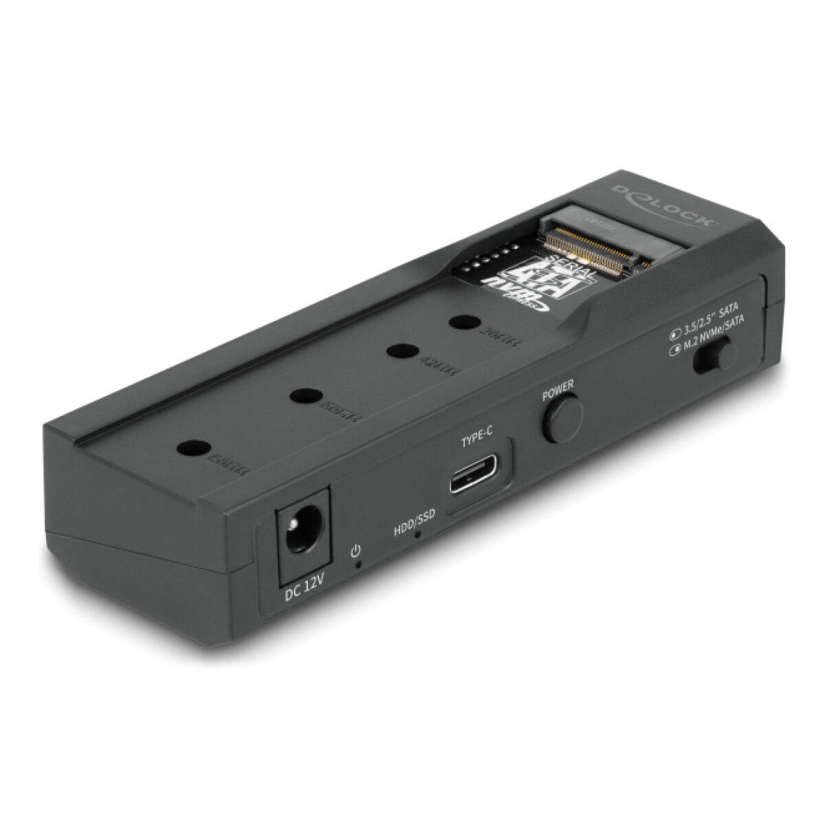 DELOCK docking station για M.2 NVMe/SATA ή 2.5"/3.5" SSD/HDD 64253, 10Gbps, μαύρο - Image 3