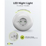 GOOBAY LED φωτιστικό νυκτός 64567, πρίζα schuko, 3 χρώματα φωτός, 6500K - Image 5