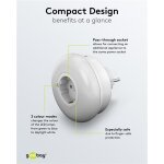 GOOBAY LED φωτιστικό νυκτός 64567, πρίζα schuko, 3 χρώματα φωτός, 6500K - Image 6