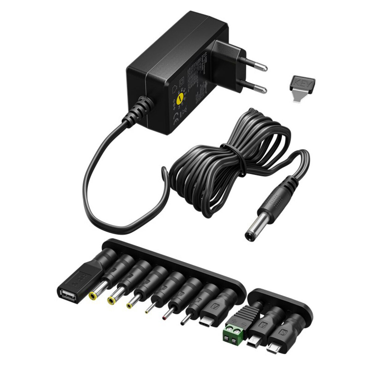 GOOBAY επιτοίχιος φορτιστής 64568, 3V-12V, 12W/1A, 12 tips - Image 1