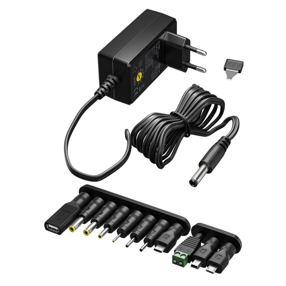 64569 GOOBAY επιτοίχιος φορτιστής 64569, 3V-12V, 18W/1.5A, 12 tips - Image 1