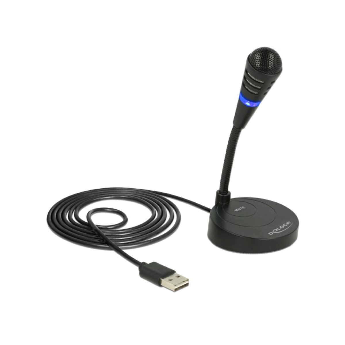 65868 DELOCK USB μικρόφωνο 65868 με βάση και mute button - Image 1