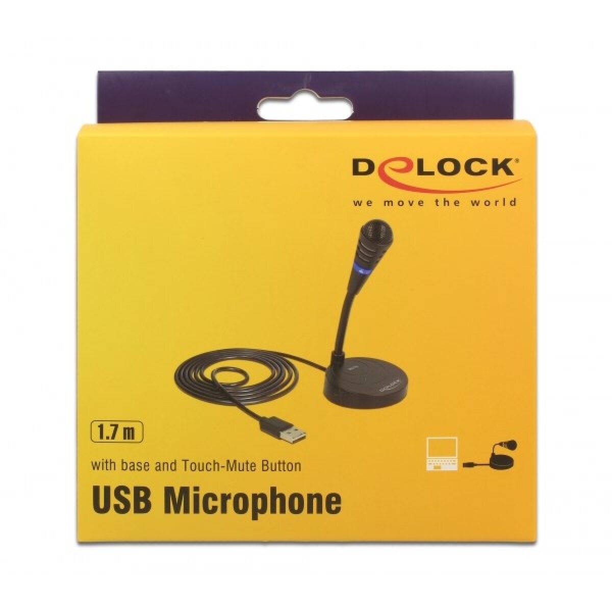 CREATOR: gd-jpeg v1.0 (using IJG JPEG v80), quality = 100 DELOCK USB μικρόφωνο 65868 με βάση και mute button - Image 3