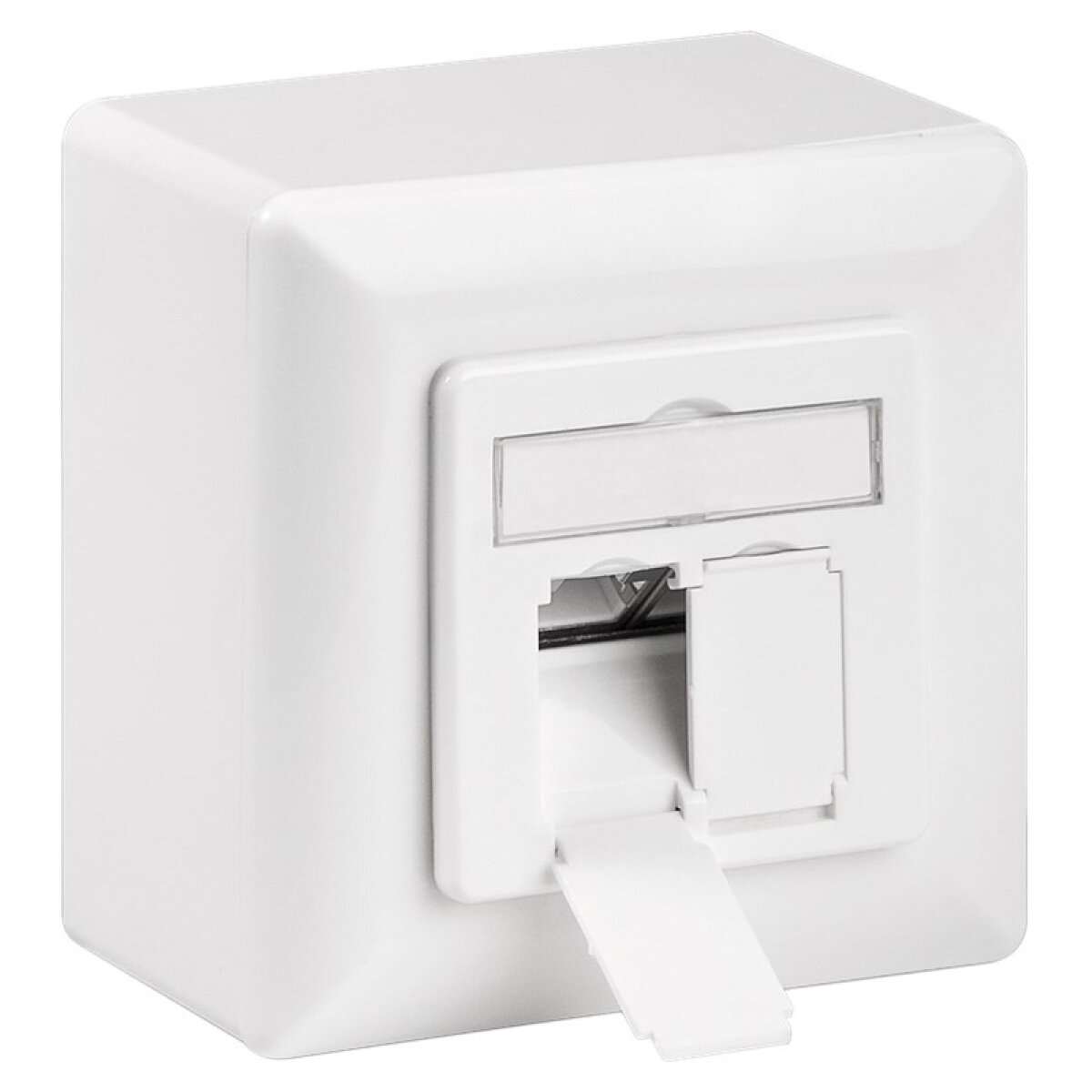 68244 GOOBAY επιτοίχια πρίζα CAT 6 68244, 2x RJ45, 80x80mm, λευκή - Image 1