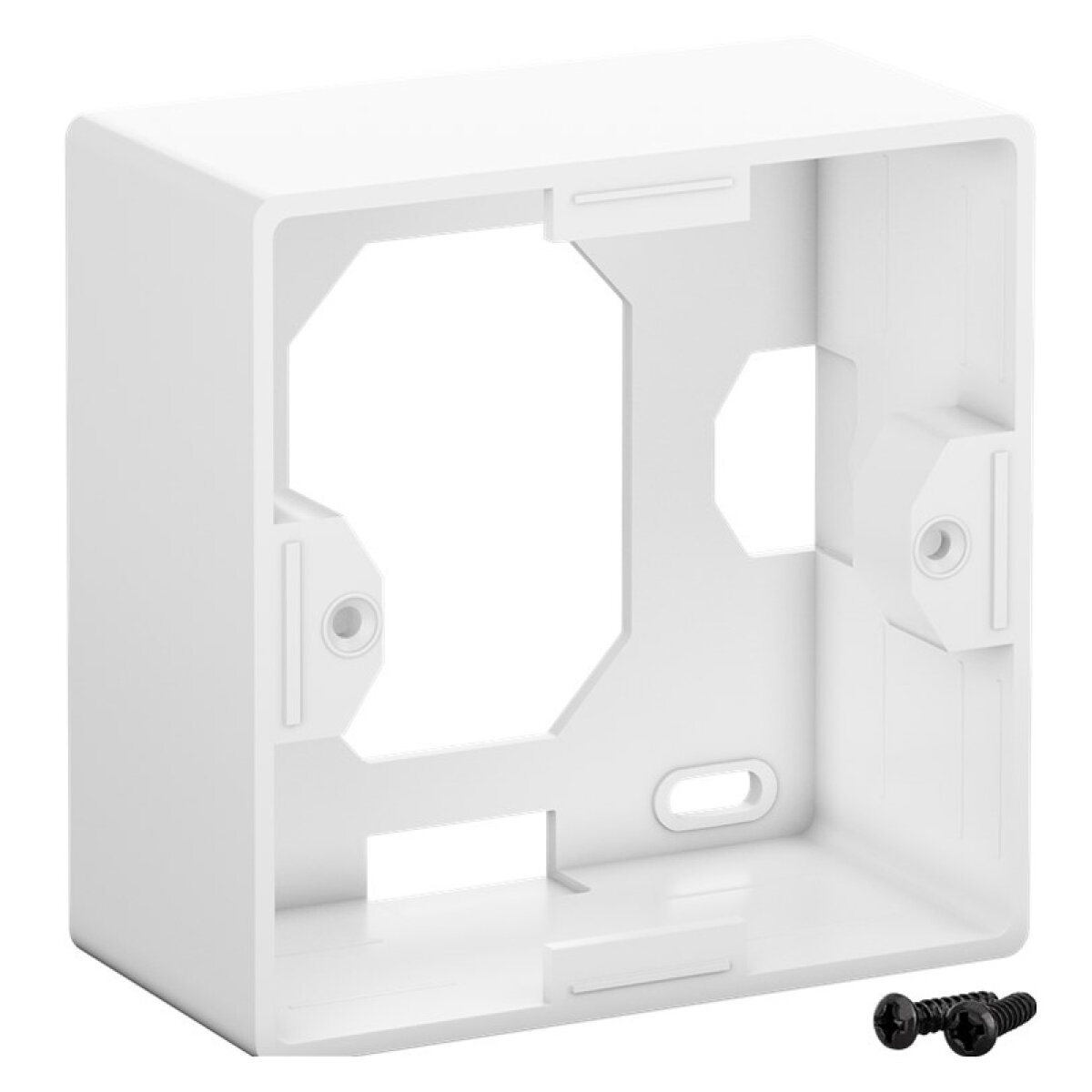 68244-2 GOOBAY επιτοίχια πρίζα CAT 6 68244, 2x RJ45, 80x80mm, λευκή - Image 3