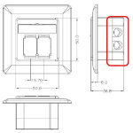 GOOBAY επιτοίχια πρίζα CAT 6 68244, 2x RJ45, 80x80mm, λευκή - Image 4
