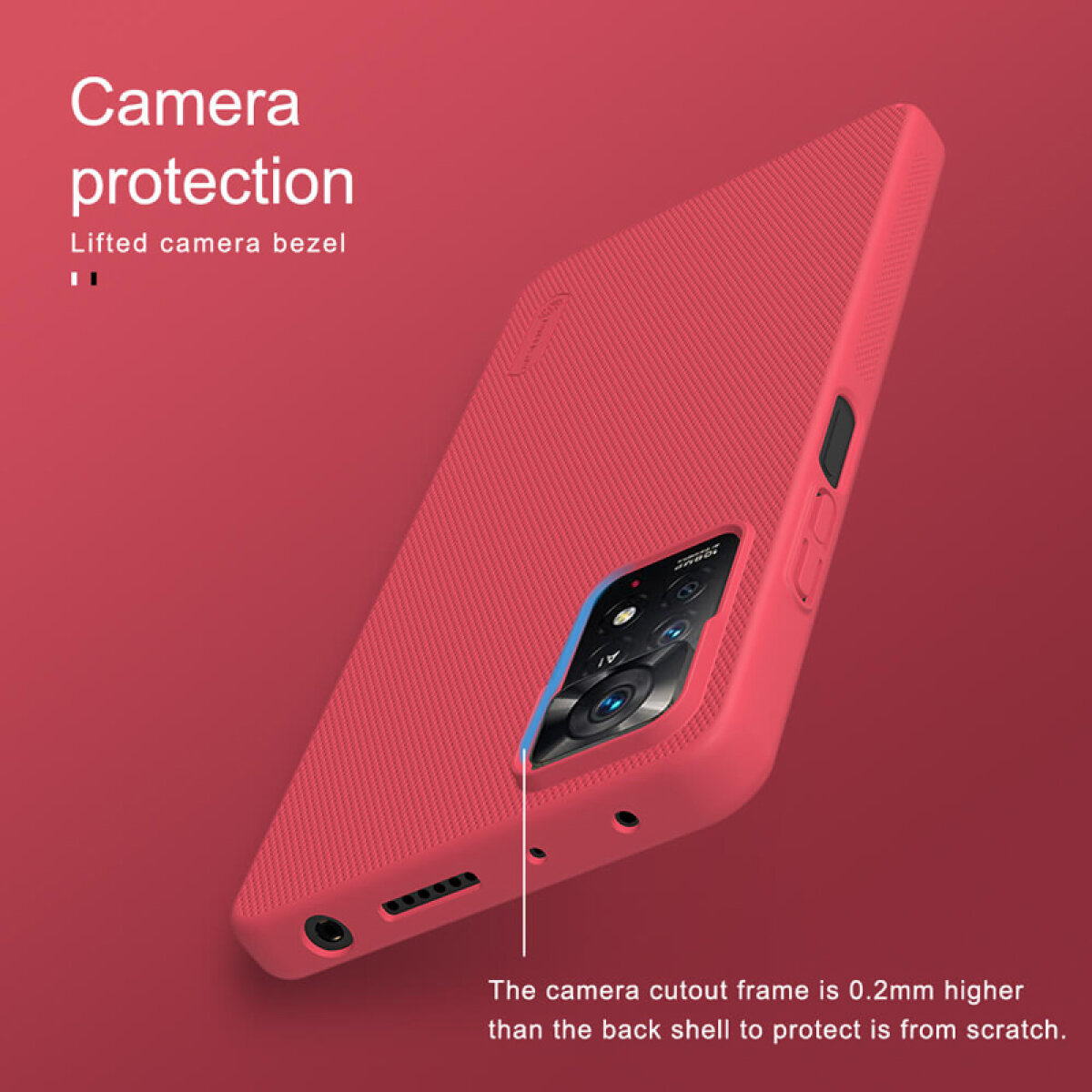 NILLKIN θήκη Super Frosted Shield για Xiaomi Note 11 Pro/Pro+/11i, μαύρη - Image 3