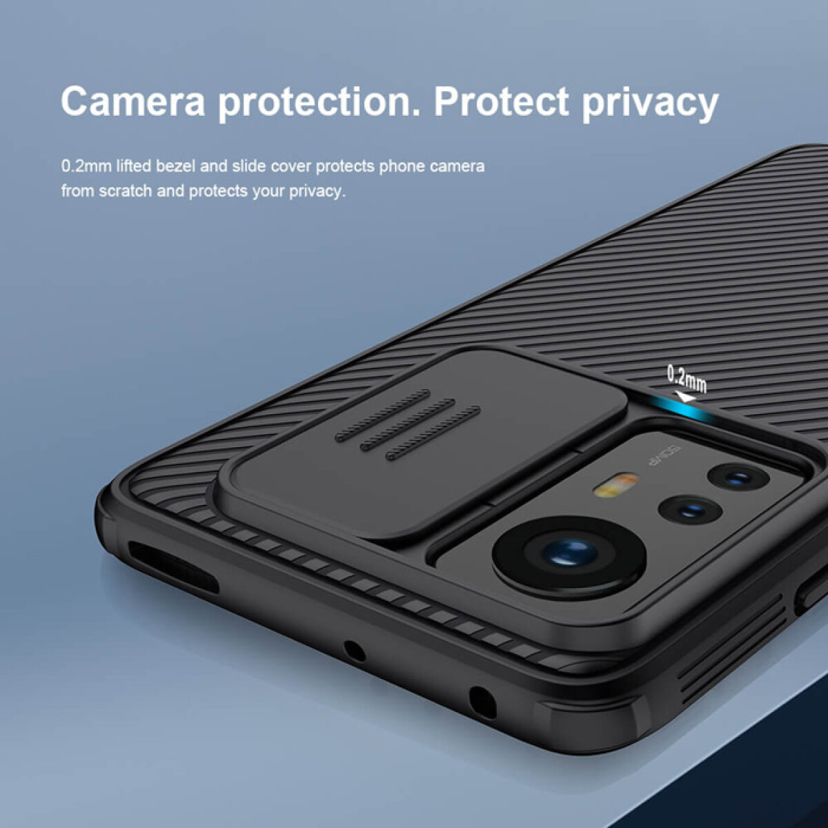 NILLKIN θήκη CamShield Pro για Xiaomi 12/12X, μαύρη - Image 2
