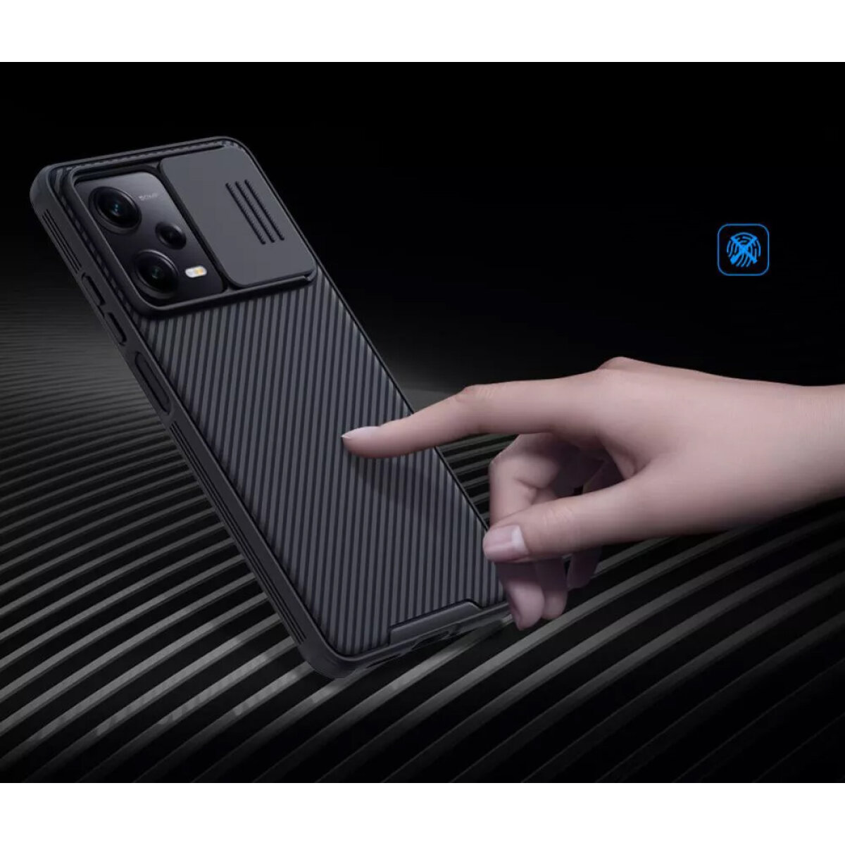 NILLKIN θήκη CamShield για Xiaomi Redmi Note 12 5G, μαύρη - Image 2